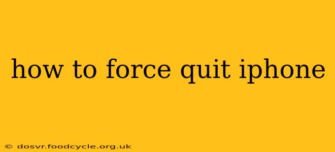 how to force quit iphone