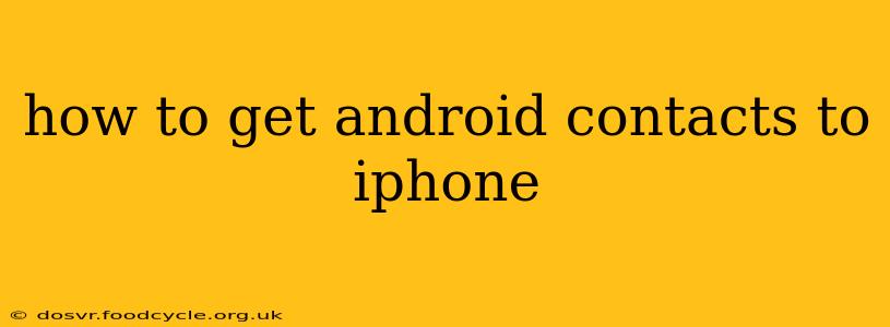 how to get android contacts to iphone