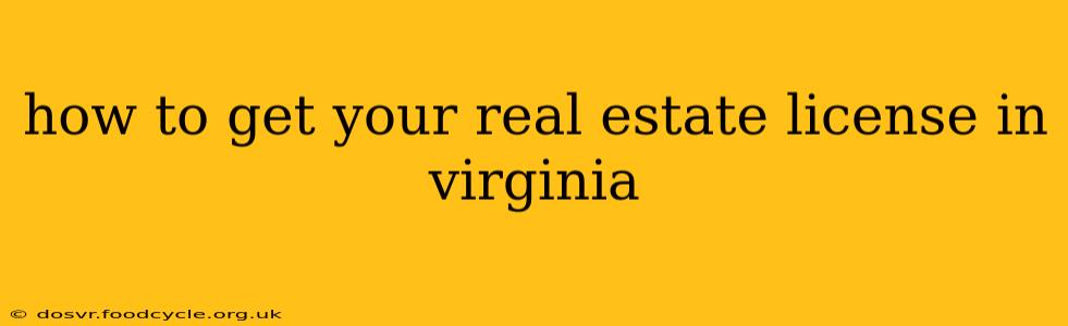 how to get your real estate license in virginia