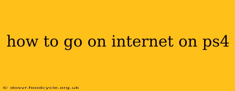 how to go on internet on ps4