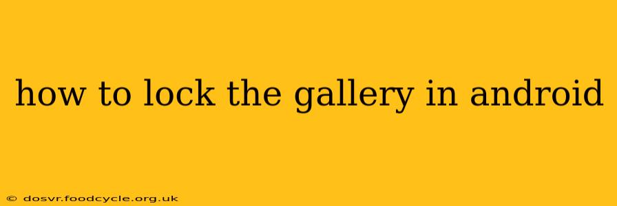 how to lock the gallery in android