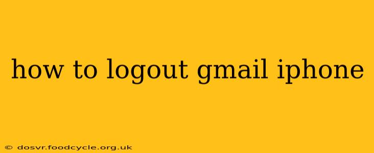 how to logout gmail iphone