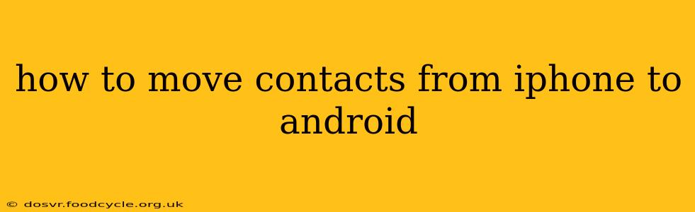 how to move contacts from iphone to android