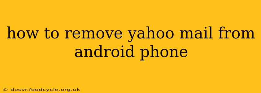 how to remove yahoo mail from android phone