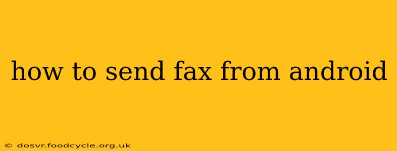 how to send fax from android