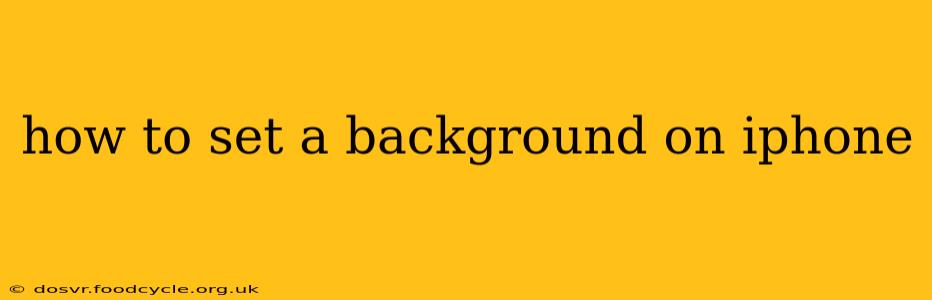 how to set a background on iphone