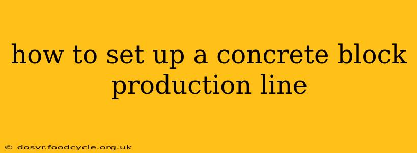 how to set up a concrete block production line