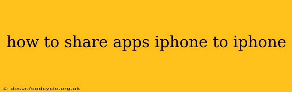 how to share apps iphone to iphone