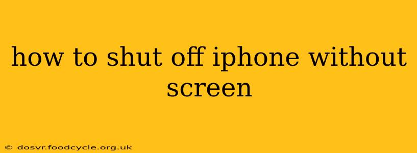 how to shut off iphone without screen