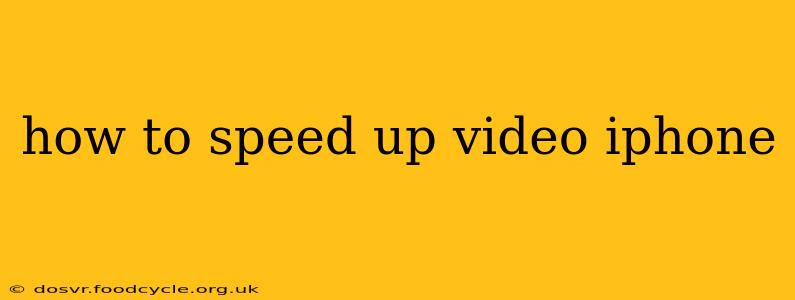 how to speed up video iphone