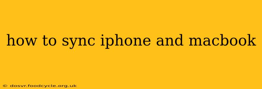 how to sync iphone and macbook