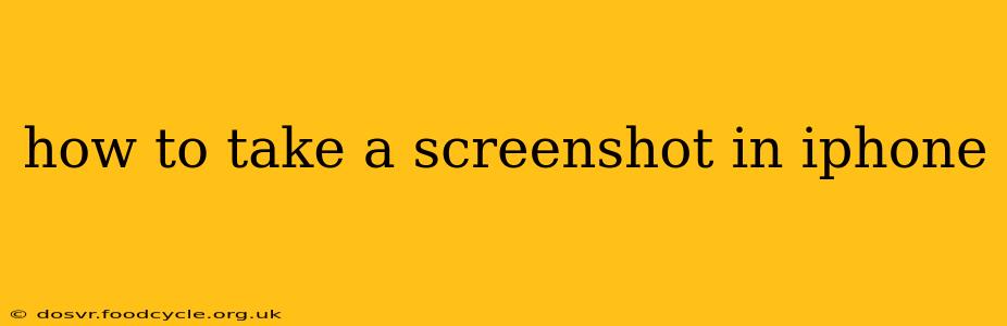 how to take a screenshot in iphone