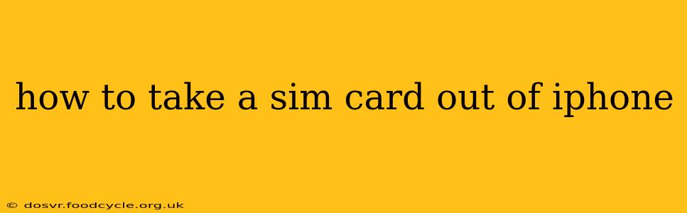 how to take a sim card out of iphone