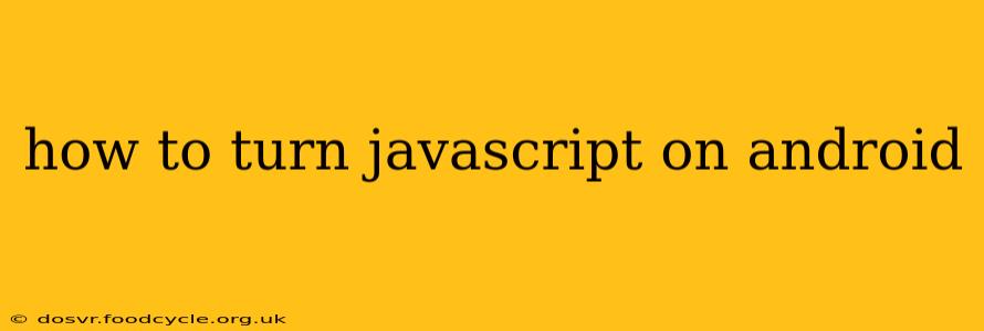 how to turn javascript on android