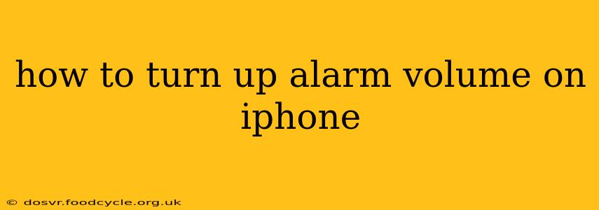 how to turn up alarm volume on iphone