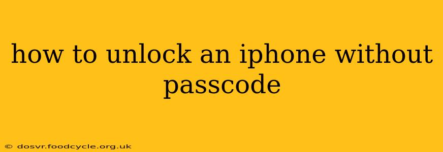 how to unlock an iphone without passcode