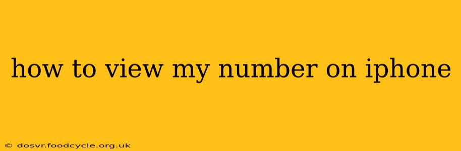 how to view my number on iphone