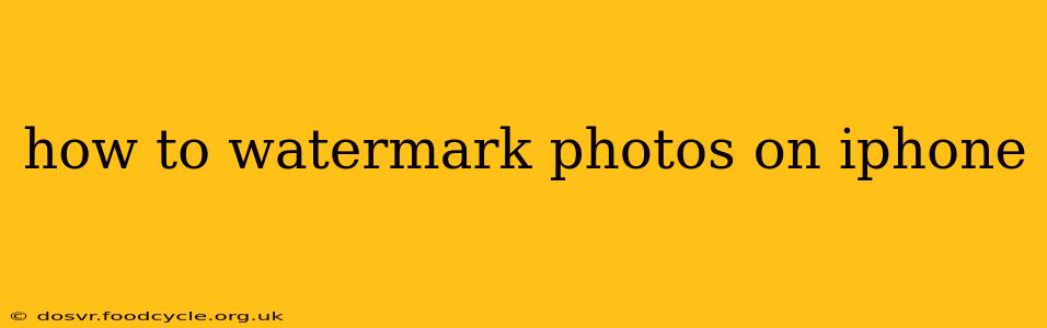 how to watermark photos on iphone