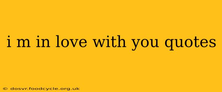 i m in love with you quotes