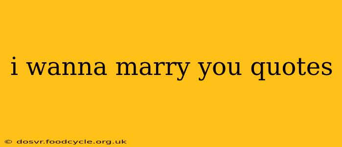 i wanna marry you quotes