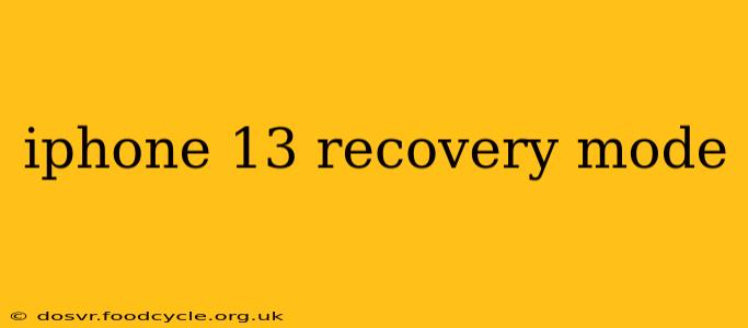 iphone 13 recovery mode
