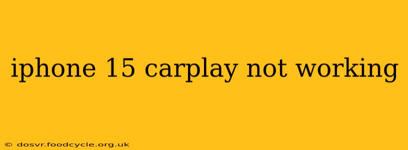 iphone 15 carplay not working