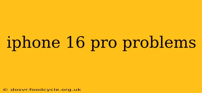 iphone 16 pro problems