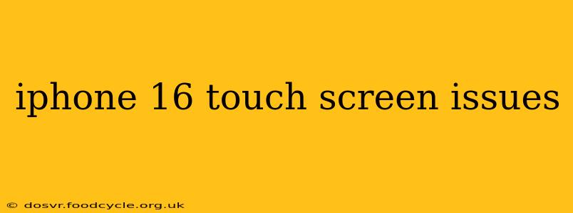 iphone 16 touch screen issues