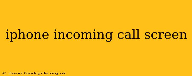 iphone incoming call screen