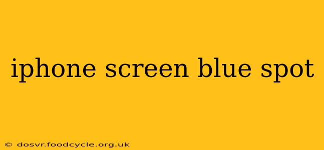 iphone screen blue spot