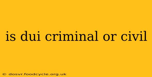 is dui criminal or civil
