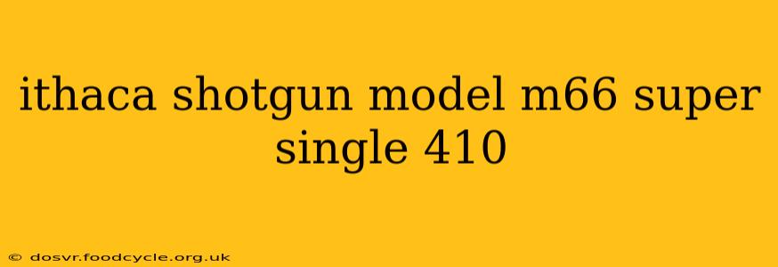 ithaca shotgun model m66 super single 410