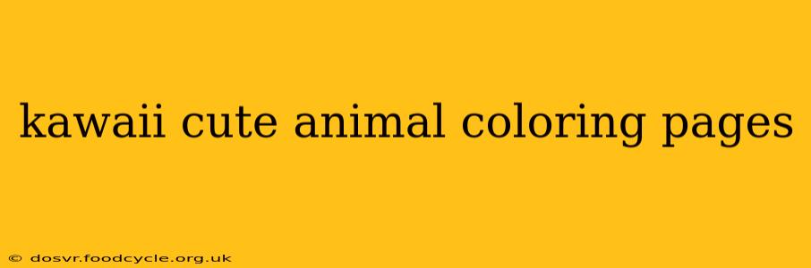 kawaii cute animal coloring pages