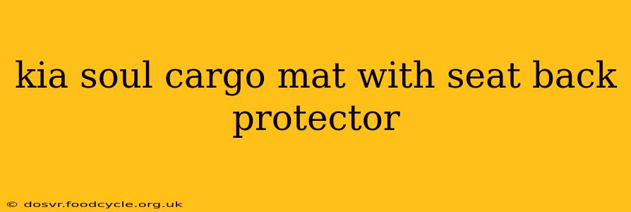 kia soul cargo mat with seat back protector