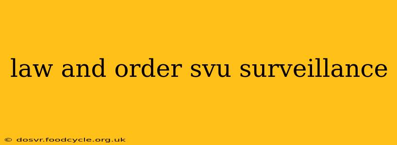 law and order svu surveillance