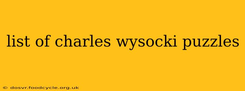 list of charles wysocki puzzles