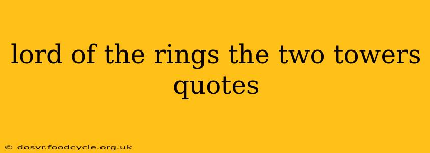 lord of the rings the two towers quotes