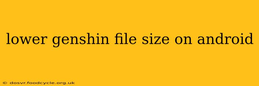 lower genshin file size on android