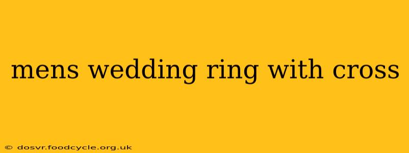 mens wedding ring with cross