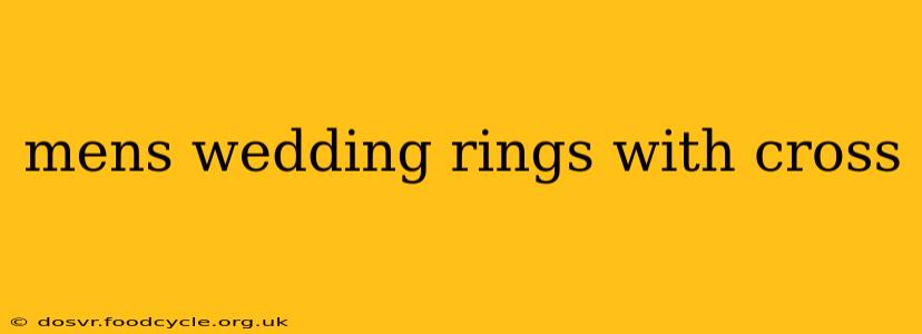 mens wedding rings with cross