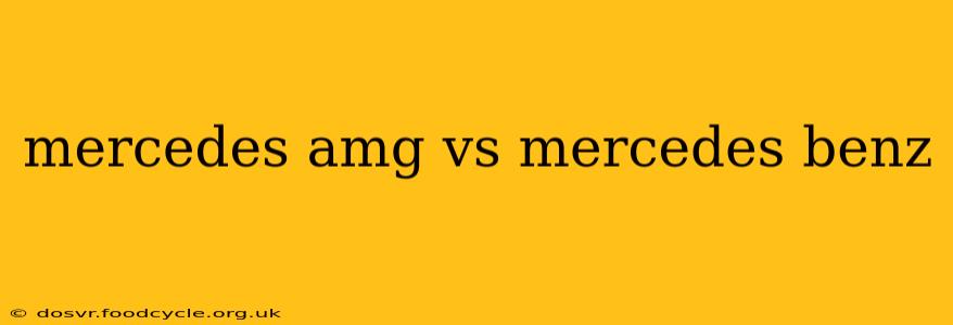 mercedes amg vs mercedes benz