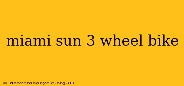 miami sun 3 wheel bike