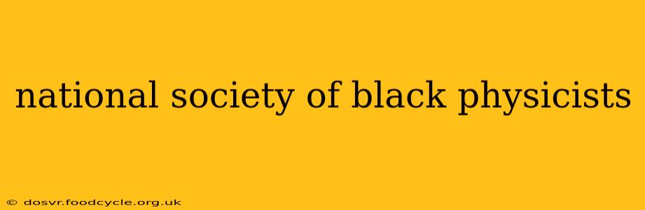 national society of black physicists
