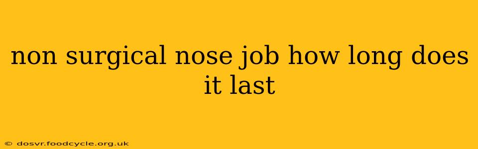 non surgical nose job how long does it last
