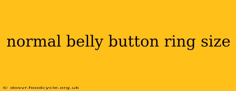 normal belly button ring size