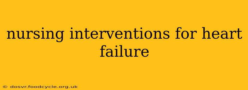nursing interventions for heart failure