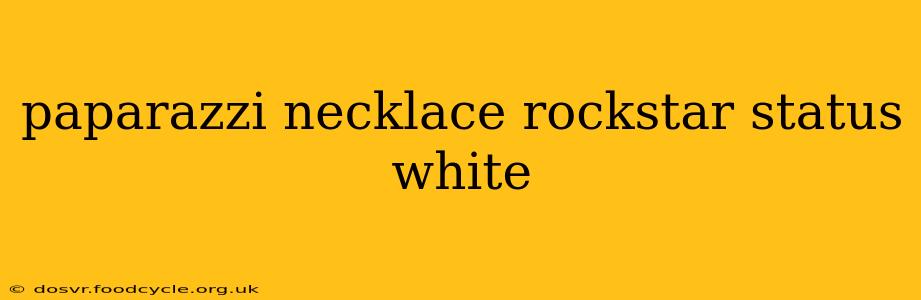 paparazzi necklace rockstar status white