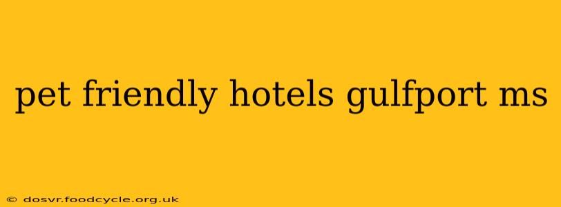 pet friendly hotels gulfport ms