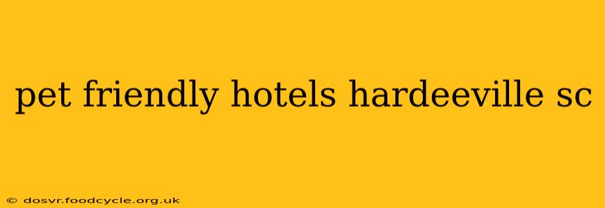 pet friendly hotels hardeeville sc