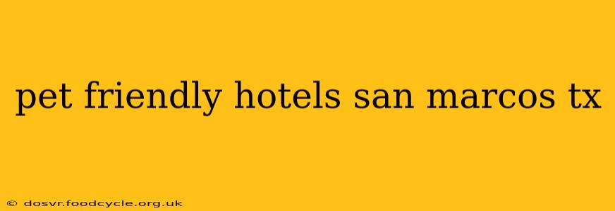 pet friendly hotels san marcos tx
